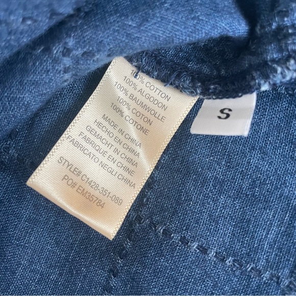 Anthropologie Cloth and Stone frayed chambray denim tunic in Sz small - Picture 12 of 15